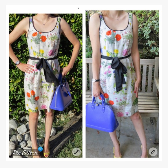Moulinette Soeurs Dresses & Skirts - Anthropologie Moulinette Soeurs Silk Garden Print Dress